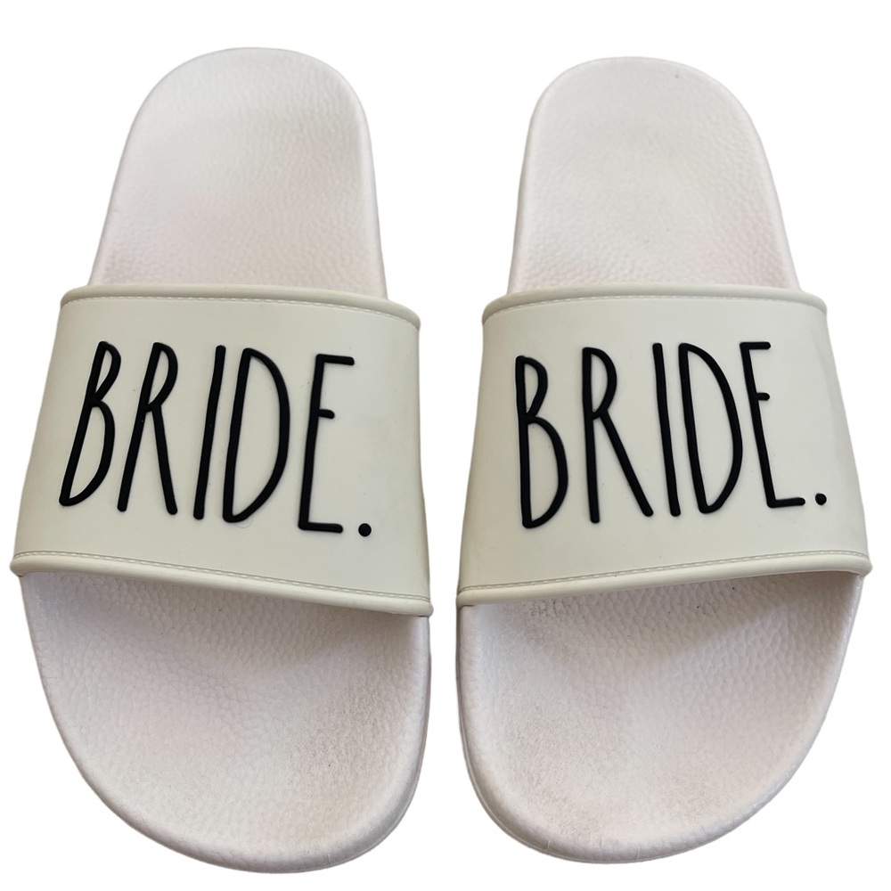 Rae Dunn Off White Colored Bride Slides / Size 8 Sandals